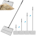 Kalekey Heavy Duty Chicken Poop Scooper, 15 Inch Extra Large Chicken Coop Rake with Adjustable Stainless Steel Handle (25 to 73 Inch) for Chicken Coop & Farm Cleaning Tools