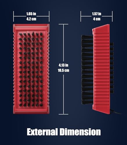 Larbois Nail Brush for Cleaning Fingernails, 2Pack Heavy Duty Nail Brushes Remove Dirt and Paint Fingernail Brush Deep Cleaning Mechanical Nail Scrub Brush Two-Sided with Hanging Rope, （Red） - color: Red