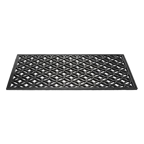 DII Rubber Doormats Collection All Weather, 18x30, Lattice - color: Lattice, size: 1'6" x 2'6" (Rectangular)