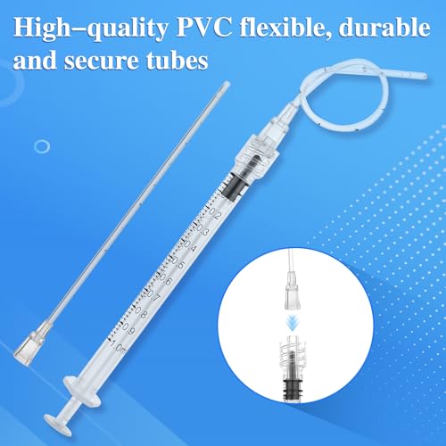 30 Pack 1ml Luer Lock Syringe - Syringes for Liquid with Soft Tube | Individually Pcakaged，Scientific Labs and Measuring, Refilling Inks - style: 1ml - 2.0mm Tube