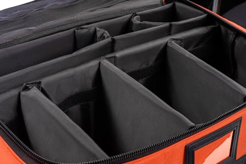 Scherber Fully-Stocked Premium First Responder Bag | HSA/FSA Approved | Large Pro EMT/EMS Trauma, Bleeding & Oxygen Medical Kit | CAT Tourniquet, HyFin Chest Seal & 260+ First Aid Supplies (Orange) - color: Orange