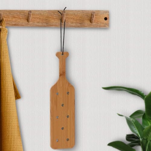 16inch Bamboo Paddle with Holes,Unfinished Wooden Paddle,1 Pack | Size : 16 x 4 x 0.6 Inches, Thickened Bamboo With Airflow Holes, Smooth Surface for Crafts and Decorating - size: 16 inch