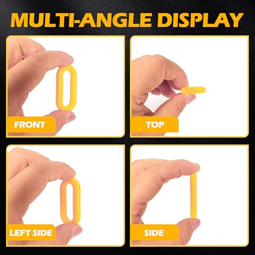 240 Feet Plastic Barrier Chain Yellow,1.5-Inch Link Diameter Safety Barrier Chain，Large Plastic Chain，6MM Plastic Barrier Chain，Plastic Chain Links - color: Yellow, size: 1-1/2 in-240feet