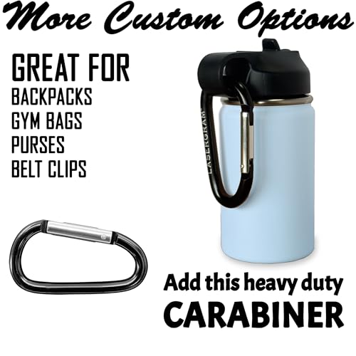 LaserGram Personalized 12oz Water Bottle, Horse (Light Blue) | Engraved Gift, Vacuum Insulated Stainless Steel, Flip-Top Straw Lid, Laser Engraved With Your Name - color: Light Blue, size: 12 Ounces