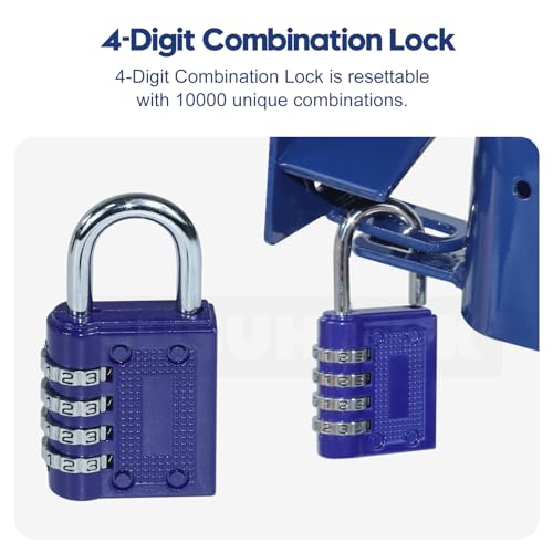 2 Way Farm Gate Latch for Gates with 1-5/8" to 2" Tubes, 2 Pack | 4.1"x7.8" Two Way Lockable Gate Latch with Combination Lock, Used as Livestock Horse Cattle Gate Latch for Metal Tube Gates - color: 2x S16100100(Large Size Version 4.1"x 7.8")