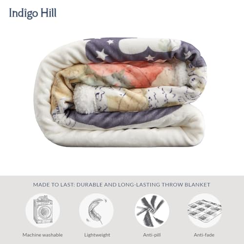 Paseo Road Indigo Hill by HiEnd Accents Rodeo Revival 54x68 Throw Blanket | Long Live Cowboys Floral Medallion Print, Rustic Southwestern-Style Western Fleece Blanket for Camping - color: Long Live Cowboys