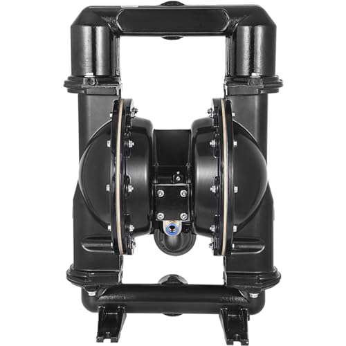 VEVOR Air-Operated Double Diaphragm Pump, 2 inch Inlet & Outlet, Aluminum Alloy Body, 158.4 GPM & Max 120PSI, Nitrile Diaphragm Transfer Pump for Petroleum, Diesel, Oil and Low Viscosity Fluids - size: 75 GPM