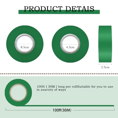 6 Pack Dark Green Flagging Tape, Non-Adhesive Marking Tape, 1"*600ft | Plastic Ribbon Neon Marking Roll for Tree Marking, Hunting, Boundaries and Hazardous Areas,Trail Marking - color: Dark Green