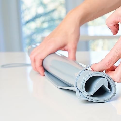 Table Tyke Placemat XL Silicone Baby Placemat with Teething Edge Bumper - Waterproof Toddler Table Mat for Eating, BPA Free, Dishwasher Safe (Sage Green) - color: Sage Green, size: 20" XL
