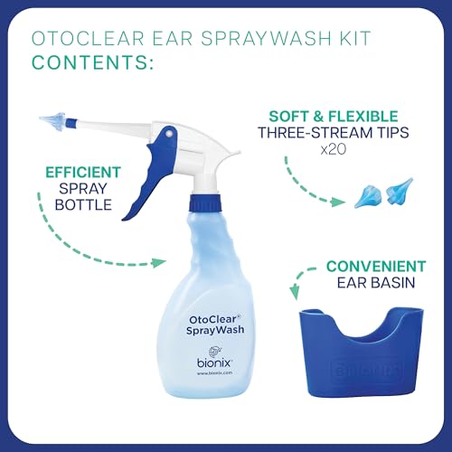 Bionix - OtoClear Ear SprayWash Kit, Easy-to-Use, Ideal for Healthcare Providers, Soft & Flexible (22- Piece Set) - color: Otoclear Ear Spraywash