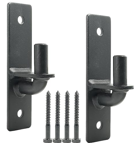 Wall Mount Gate Hinge, Sturdy Fence Gate Hinges Fence Post Chain Link Gate Hinge. 2 Pack Black Sturdy Wall Mount Gate Hinges with 5/8 Hinge Pin - color: Black（2）