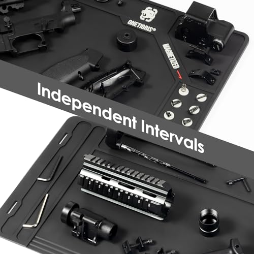 OneTigris Gun Cleaning Mat, Gun Mat | Rifle Pistol Gun Mat, with 10 Magnetic Dots, Non-Slip, Oil Resistant - color: Black, size: Large