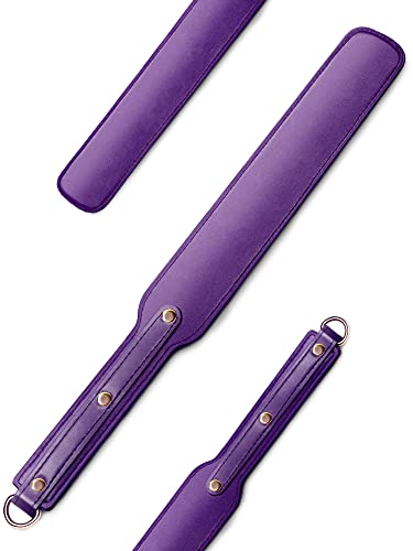 18 inch Riding Crop,Leather Paddle,Super Durable Rug Paddles,Equestrian Crops - color: Purple