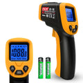 FKM Infrared Thermometer Gun Non-Contact Laser Temperature Gun-58°F~1112°F | Adjustable Emissivity,Digital IR Thermometer Gun for Industrial,HVAC,Automotive,Cooking,Griddle,Pizza Oven,BBQ,Not for Human - color: Black Yellow
