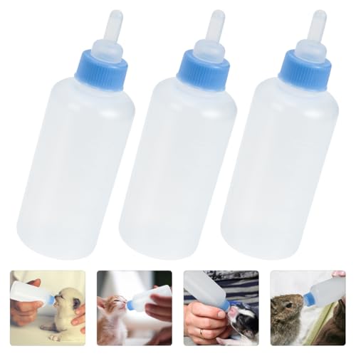 UPKOCH 3Pcs Cat Nursing Bottle Set PET Feeding Bottles for Kittens and Puppies Replacement Nipples for Newborn Animals