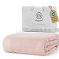 Threadmill Luxury Cotton Blankets for Queen Size Bed | All-Season 100% Cotton Queen Size Blanket | Herringbone Cozy, Soft Breathable Fall Thermal Blanket fits Full Size Bed | English Rose | All-Season Thermal Blanket, Soft & Breathable, Cozy Moisture-Wick