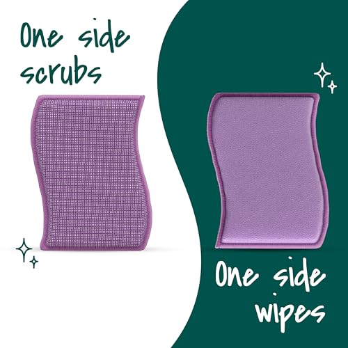 Scotch-Brite Dobie Stay Clean Scrubbers, Non-Scratch Dual-Sided Dish Sponges with Absorbent Cloth Side, Odor Resistant Scrubbing Pads for Dishes and Household Cleaning, 8-Pack - size: 8 Pads