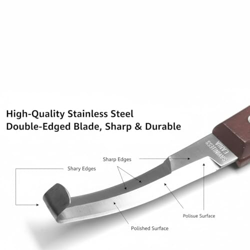 Bot Egg Knife – Stainless Steel Blade with Wood Handle | Precision Grooming Tool for Bot Fly Egg Removal | Ergonomic Design, Safe for Sensitive Skin, Dual-Purpose Mane/Tail Trimming