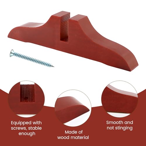 4pcs Wooden Folding Room Divider Stand with Screws,Room Divider Screen Holder Feet Partition,Folding Privacy Screen Holder for Hotel Home Office (Dark Red) - color: Dark Red