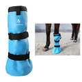 Hoof Soaking Boot for Horse, Waterproof PVC Hoof Soaker Bag with EVA Foam Pad, Secure 3-Strap Equine Icing & Soaking Boot for Hooves Care, Fits Most Hooves - color: Sky Blue