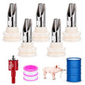 5pcs Pig Nipple Waterer for Barrel Kit – Automatic Stainless Steel Pig Drinker Feeder with Leak-Proof Connectors, Hole Opener Included, Easy DIY Installation Watering System for Pigs, Piglets, Goats