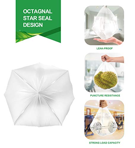 FORID Small Clear Trash Bags, 1.2 Gallon Tiny Garbage Bags, 110 Count Wastebasket Bin Liners for Bathroom Bedroom Office Garbage Can 5 Liters - Thick & Durable Trash Bag - size: 110 Count (Pack of 1), style: Clear 1.2 Gal