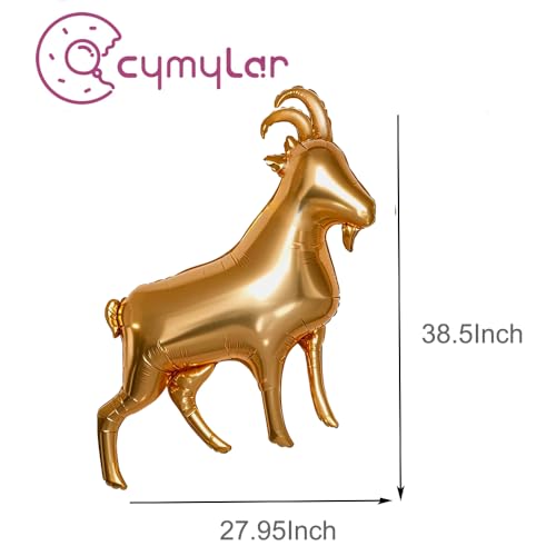6Pcs Gold Goat Balloons, You Are The Goat Balloon,Capricorn Party/Greatest Of All Time Sports/Graduation/Birthday/Retirement Party Decoration Supplies,Farm Goat Balloons