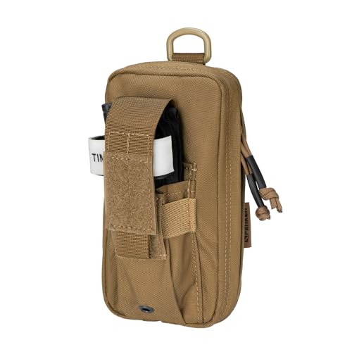 EXCELLENT ELITE SPANKER Quick Access Molle Ifak Pouch Tactical First Aid Pouch EMT Medical Pouch Bag with Tourniquet Holder - color: Coyote brown