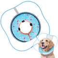 Supet Sponge Dog Cone Collar Stop Licking After Surgery, Dog Donut Collar | Adjustable Dog Recovery Collar Alternative, Detachable Shield, Soft, Comfy Cone, Neck Pillow for Large Dogs - color: DonutBlue, size: L(Neck 11"-14.5")