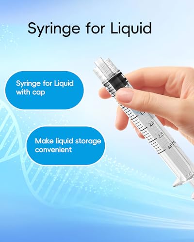 3ml Luer Lock Syringe without Needle - 3cc Plastic Syringes, Sterile, Individually Sealed, Pack of 30 - size: 3ML