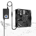 120mm IP68 Waterproof Dual Ball 3500RPM Fan with Stepless Speed Controller | 4.72inch Superior Waterproof Sealed Industrial Ventilation & Exhaust Fan for Chicken Coops, Greenhouses and RV Refrigerators - size: 120x25mm