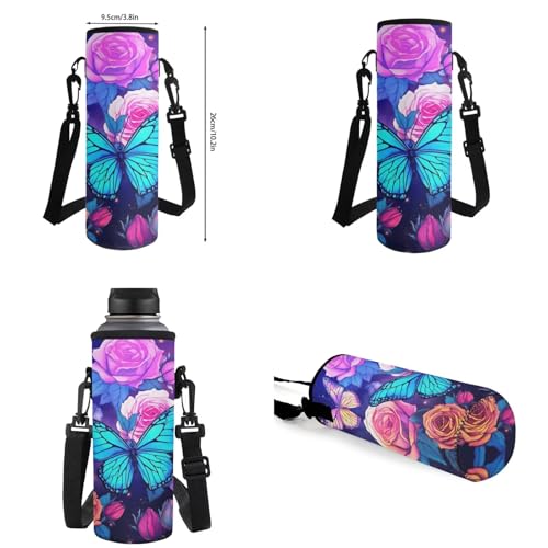 Upetstory 5 In 1 Butterfly Backpack for Girls 6-8 8-10 Kids School Bag Set with Lunch Bags Pencil Case Teen Girls School Bookbag Elementary Kindergarten Water Bottle Sleeve Book Cover - color: Butterfly