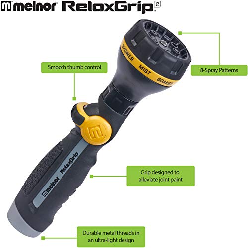 Melnor 65190AMZ RelaxGrip Flashlight 8 Pattern Nozzle w/Adpt - size: 8-Pattern, style: Flashlight