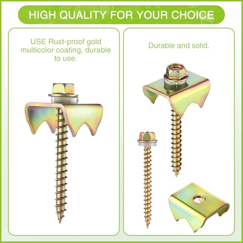 170 Pcs 2 Inch Fence Staples for Wire Reusable Barbed Fence Fasteners Nails with Storage Bucket for Mesh and Woven Fencing, Metal Grid, Softwood, Quick Installation with Electric Drill - size: 2 Inch
