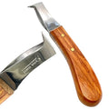 Double-Edged Hoof Trimming Loop Knife, Hoof Pick with Wooden Handle - Versatile Farrier Tool for Horse & Cow Hoof Care, Ideal for Farriers & Horse Owners