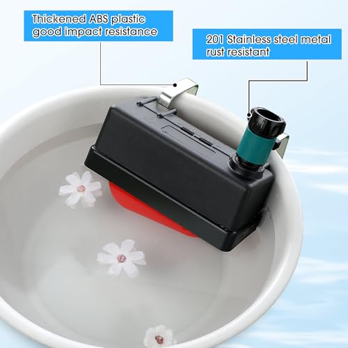Threlaco 2 Set Water Tank Float Valve with 3/4" Hose Connector | Automatic Water Level Control Float Valve for Farm Livestock Horse Pool Aquariums Hydroponics and Livestock Waterer