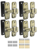 90/180 Degree Flip Barn Door Lock, Sliding Door Latch, Bronze-4PCS | Protect Privacy - Security Lock, Small Gate Latches Hardware for Barn, Garden, Bathroom, Cabinet, Window - color: Bronze-4PCS