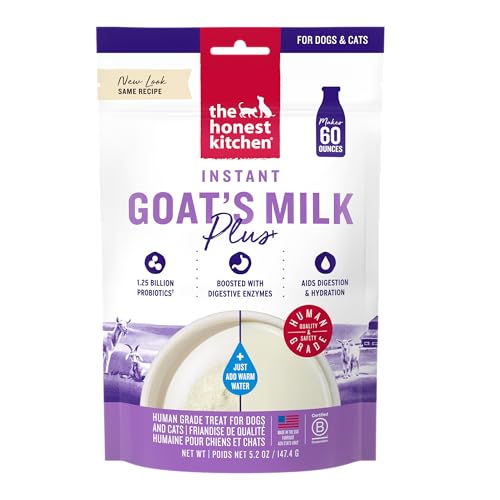The Honest Kitchen Human Grade Instant Goat's Milk with Probiotics for Dogs and Cats, 5.2 Ounces - size: 5.2 Ounce (Pack of 1)
