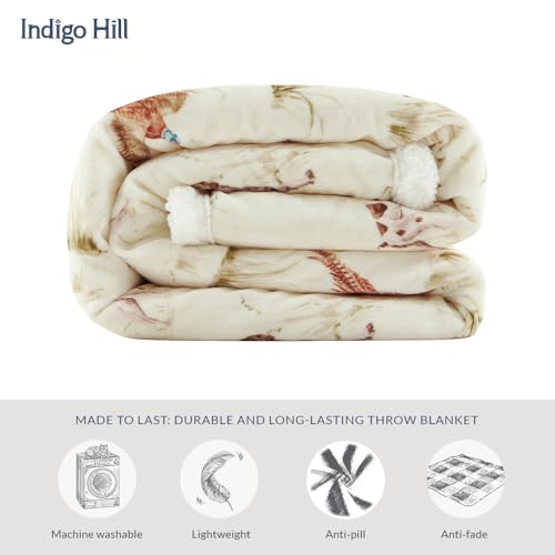 Paseo Road Indigo Hill by HiEnd Accents Hunt Life 54x68 Throw Blanket | Campfire, Pheasant Hunting Animal Print, Cabin Lodge-Style Soft Fleece Blanket for the Couch, Sofa, or Bed - color: Hunt Life