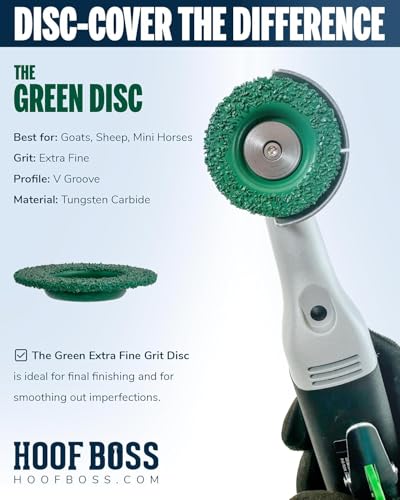 Horse Hoof Trimmers Kit, 110V Electric Set with Supplies | Rotary Farrier Tool, Trimming & Finishing Discs, Chain File, Safety Glasses & Tool Bag, Plug-In - size: Horse Hoof Trimming