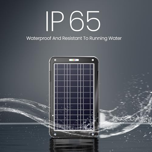 POWOXI 12W 12V Solar Battery Charger Trickle Maintainer Kit for Car | Smart Charge Controller | Waterproof | Intelligent Safety Protections | for Boat, Marine, RV, Automotive, Motorcycle, Trailer - color: PWM-12W