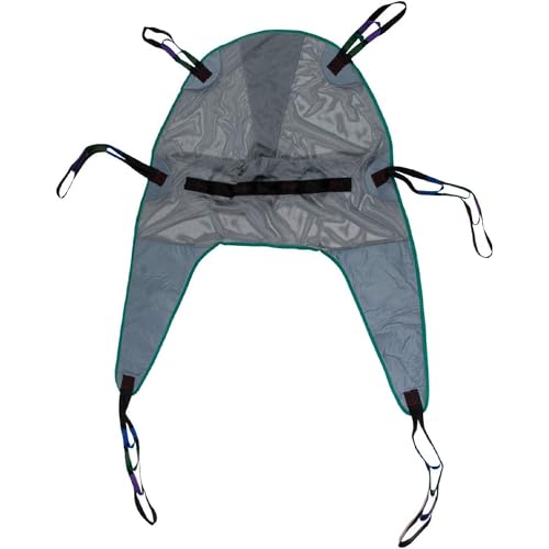 Patient Aid Full Body Mesh Divided Leg Sling for for Hoyer Patient Lift | Holds up to 450 lb | Easy-to-Wash Mesh Fabric | Divided-Leg Design | Neck & Back Support | Hoyer Safe Lifting for Elderly - size: Large