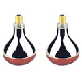 Heat Lamp Bulb R40 250 Watt 2 Pack Painted Red Infrared Glass Lamp Bulb for Food Service, Brooder Bulb, Chicks, Pet, Bathroom.