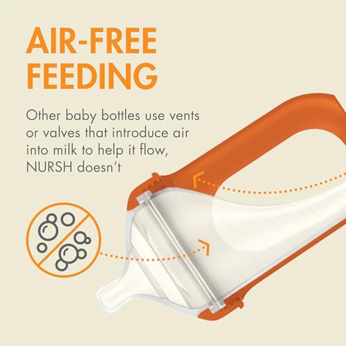 Boon Nursh Silicone Baby Bottles - Speckle - 8 Oz - 3 Count | 100% Food-Safe Silicone, Made Without BPA Or PVC, Medium Flow, Air-Free Feeding, Helps Reduce Colic Symptoms, Dishwasher Safe - color: Speckle, size: 8 Ounce (Pack of 3)