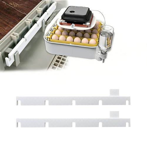 TEYOUYI 2-Pack Egg Turner Support Bars for Maticoopx 30 Incubator,Holds 5 Baskets Automatic Egg Roller(White) - color: White