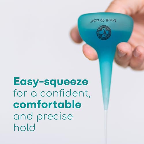 Medi Grade Ear Wax Removal Bulb Syringe 2.54 fl oz, Ear Cleaner Irrigation | Easy-squeeze ear syringe 75ml with quad stream tip, gentle ear cleaning tool for adults and kids, safe ear flushing at home - size: 75ml