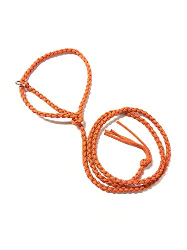 adustable goat halter and lead burnt orange sheep halter small livestock halter