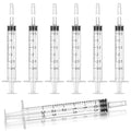 12Pack 3ml Syringes with Cap, Oral Syringe without Needle for Liquid, Measuring, Refilling, Oil, Glue Applicator - style: 3ML