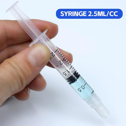 2.5ml Syringes Without Needles, 2.5cc Luer Lock Syringe - Disposable Individually Wrapped(30 Pack) - size: 2.5ml