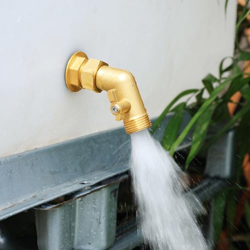 Adjustable Brass Hose Nozzle with 45-Degree Switch Valve - 3/4 GHT Thread High Pressure Sprayer for Car Washing, Garden Irrigation & Daily Cleaning - color: Sprinkler+Nozzle+Valve B